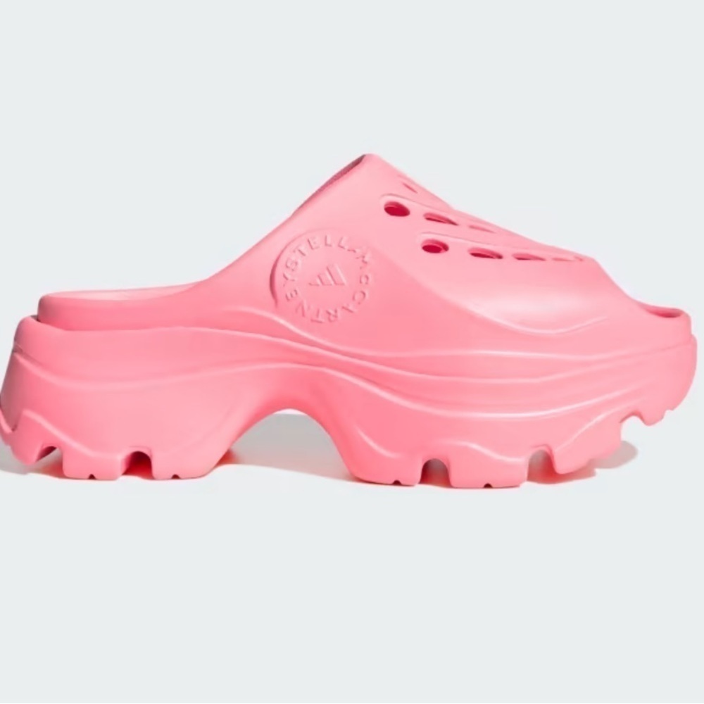 ADIDAS BY STELLA MCCARTNEY PINK RUBBER CROCS GIMME GUMMY CLOGS SIZE 9 NWT - Picture 9 of 11